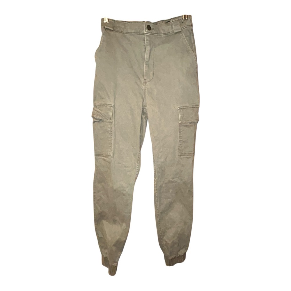 Hollister Womens Ultra High Rise Jogger Pants Olive Green Cargo Stretch Small
